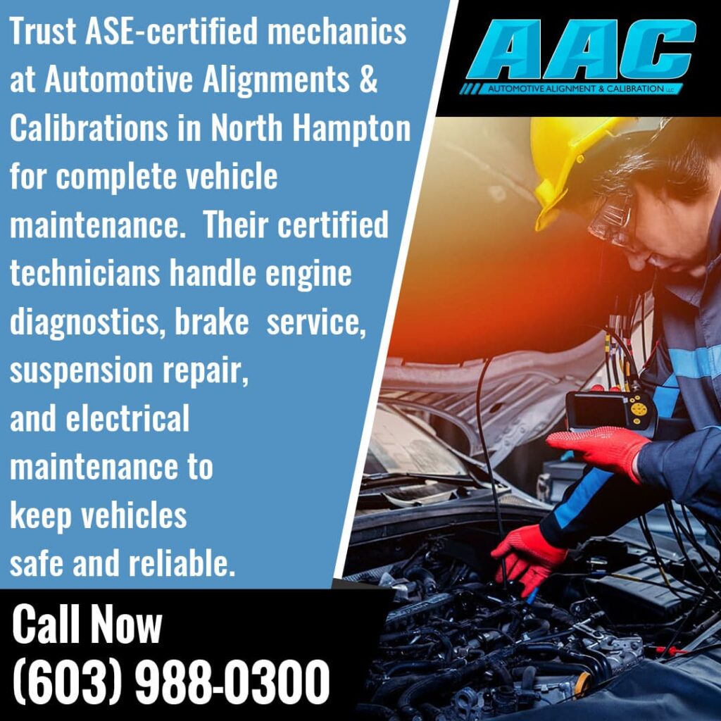 Automotive service advertisement with mechanics